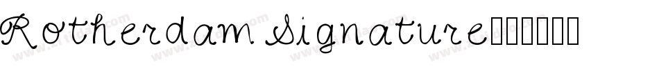 Rotherdam Signature字体转换